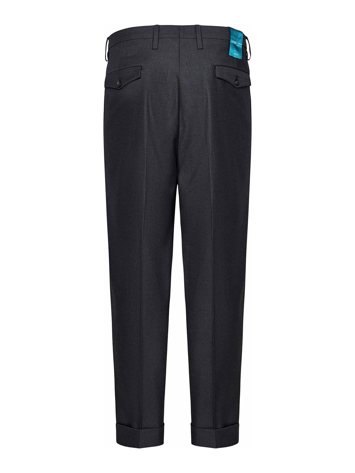 Shop Michael Coal Grey Stretch Viscose Blend Mc Trousers