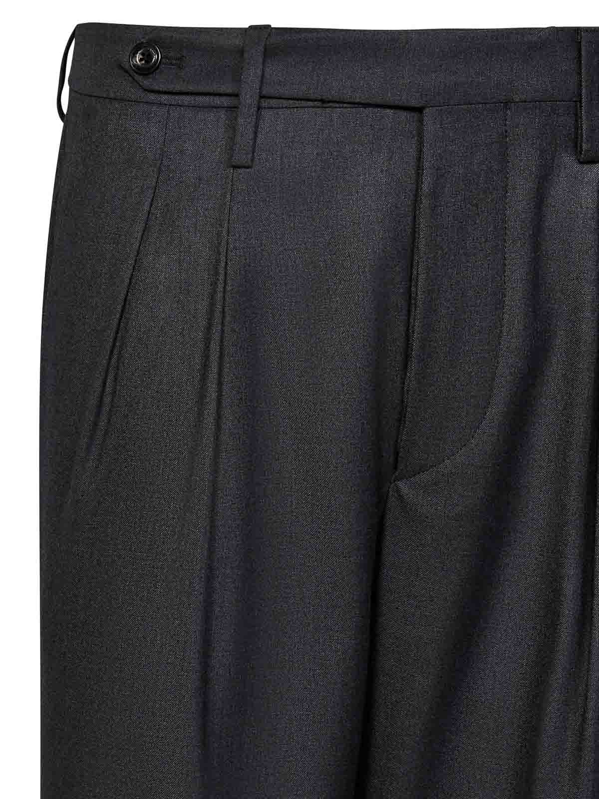 MICHAEL COAL GREY STRETCH VISCOSE BLEND MC TROUSERS 