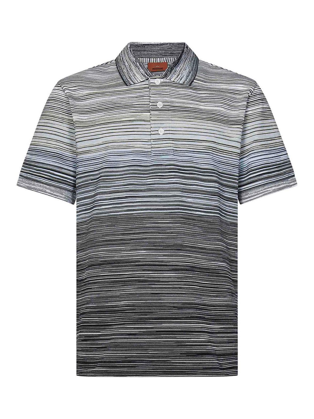 Shop Missoni Grey Short-sleeved Polo Shirt