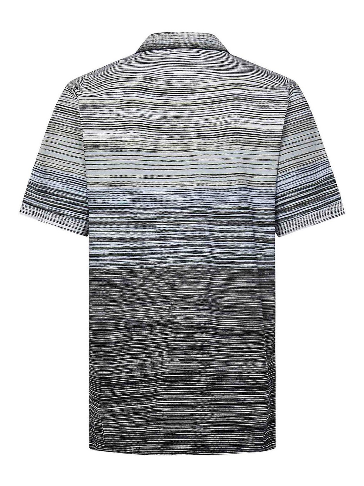 Shop Missoni Grey Short-sleeved Polo Shirt