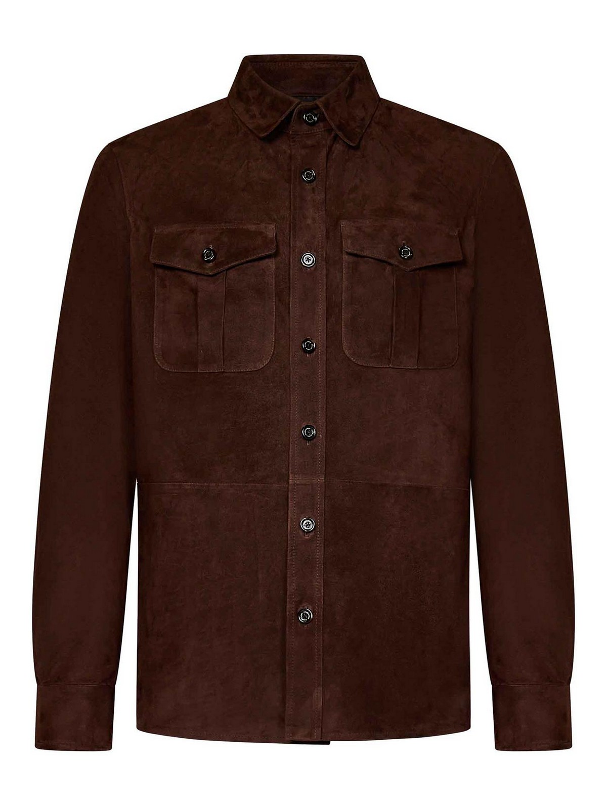 Shop Ralph Lauren Brown Waterproof Suede Shirt Jacket