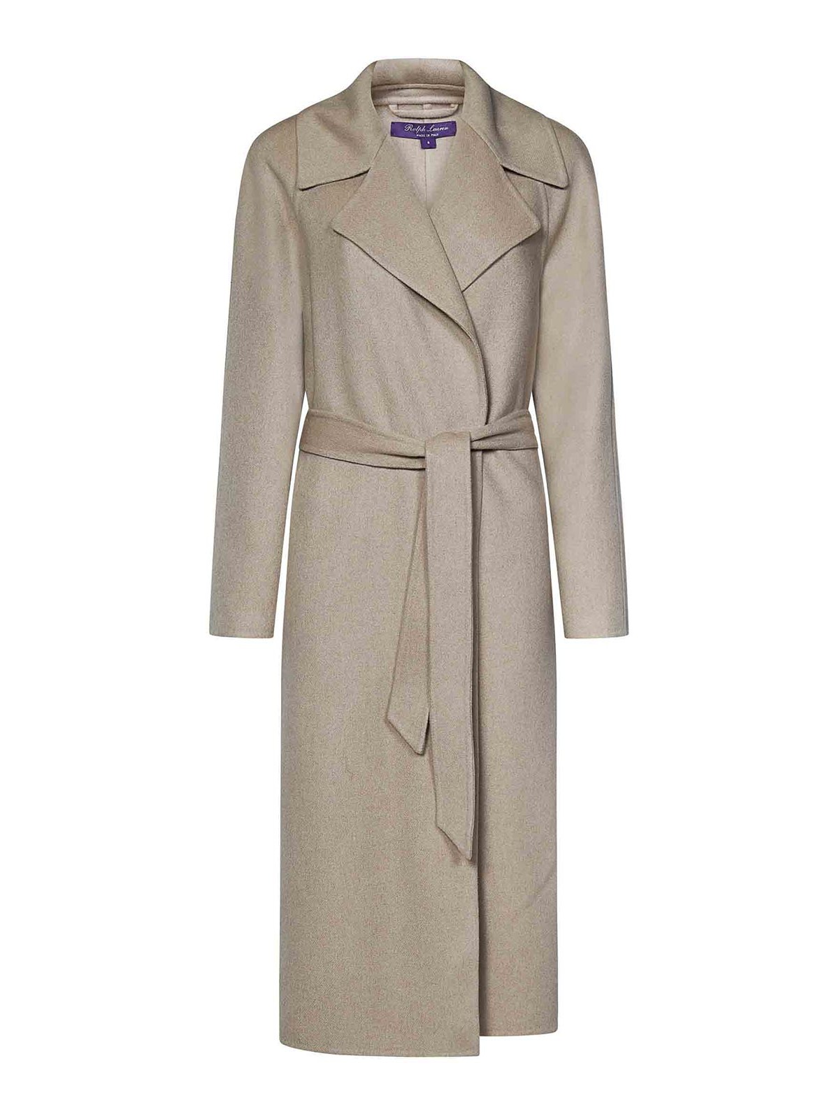 Shop Ralph Lauren Leonarda Oversized Wrap Coat In Beige