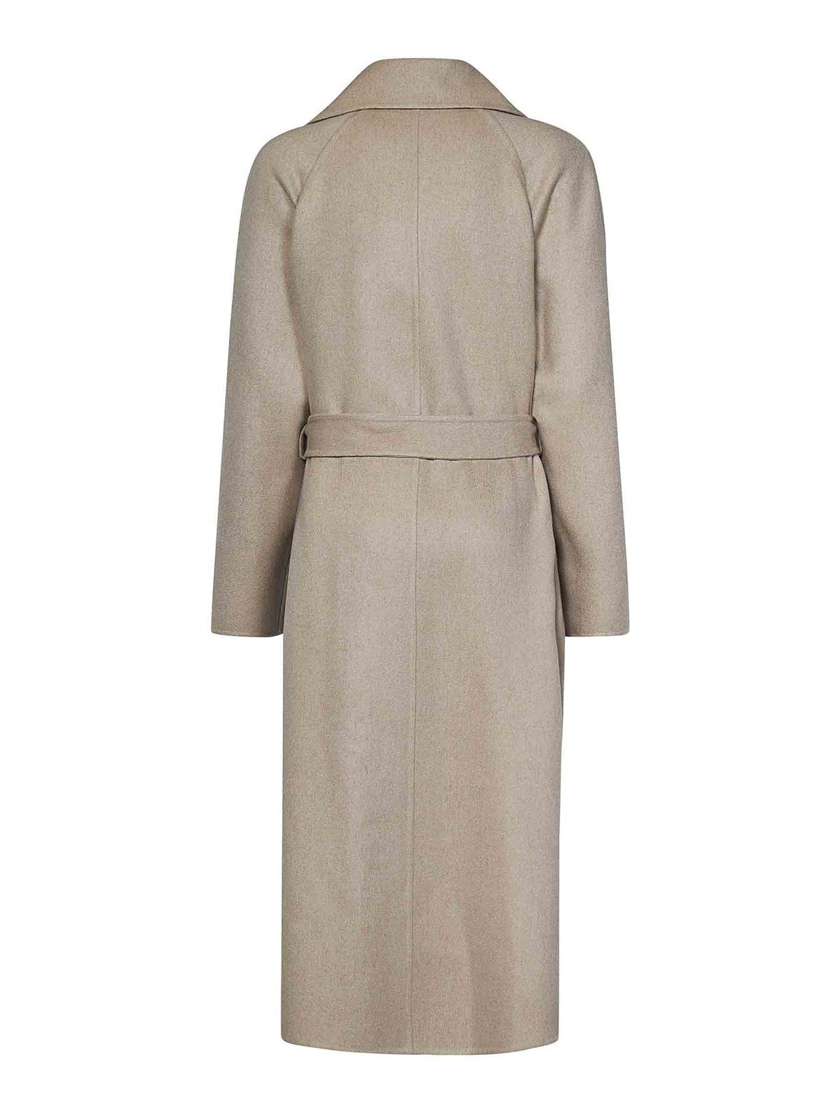 Shop Ralph Lauren Leonarda Oversized Wrap Coat In Beige