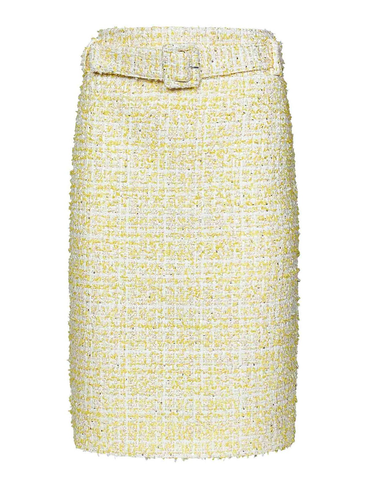 Shop Rotate Birger Christensen Midi Pencil Skirt In Yellow