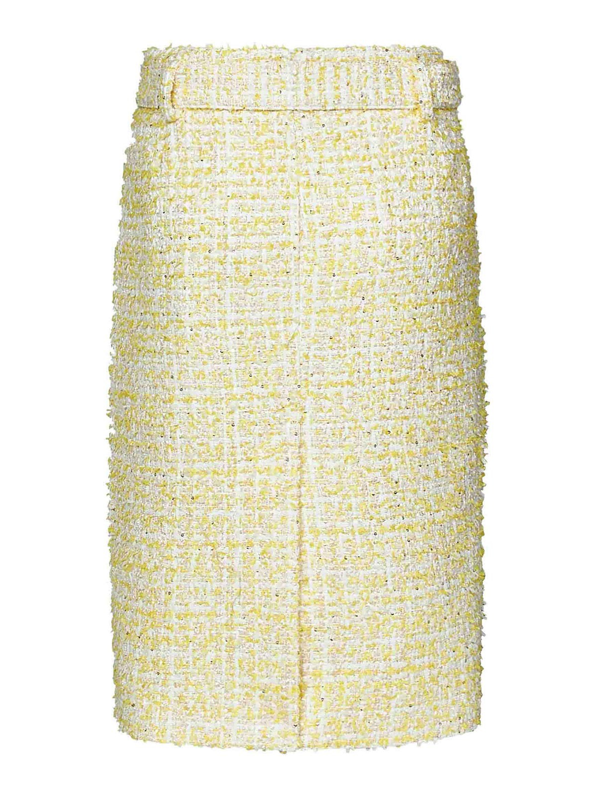 Shop Rotate Birger Christensen Midi Pencil Skirt In Yellow