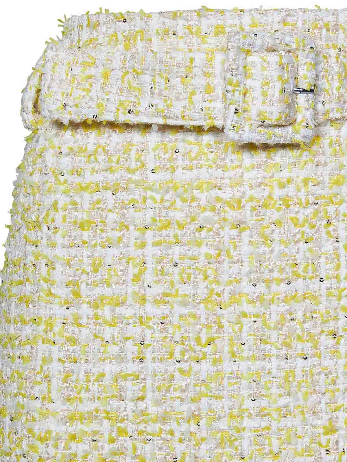 Shop Rotate Birger Christensen Midi Pencil Skirt In Yellow