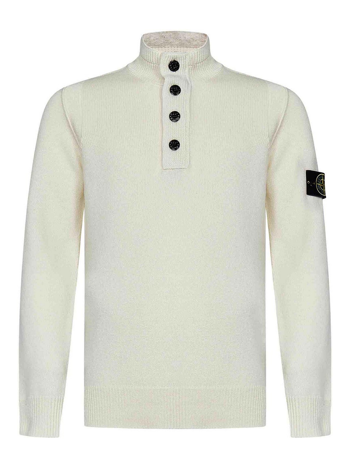 Shop Stone Island Pullover Girocollo In White