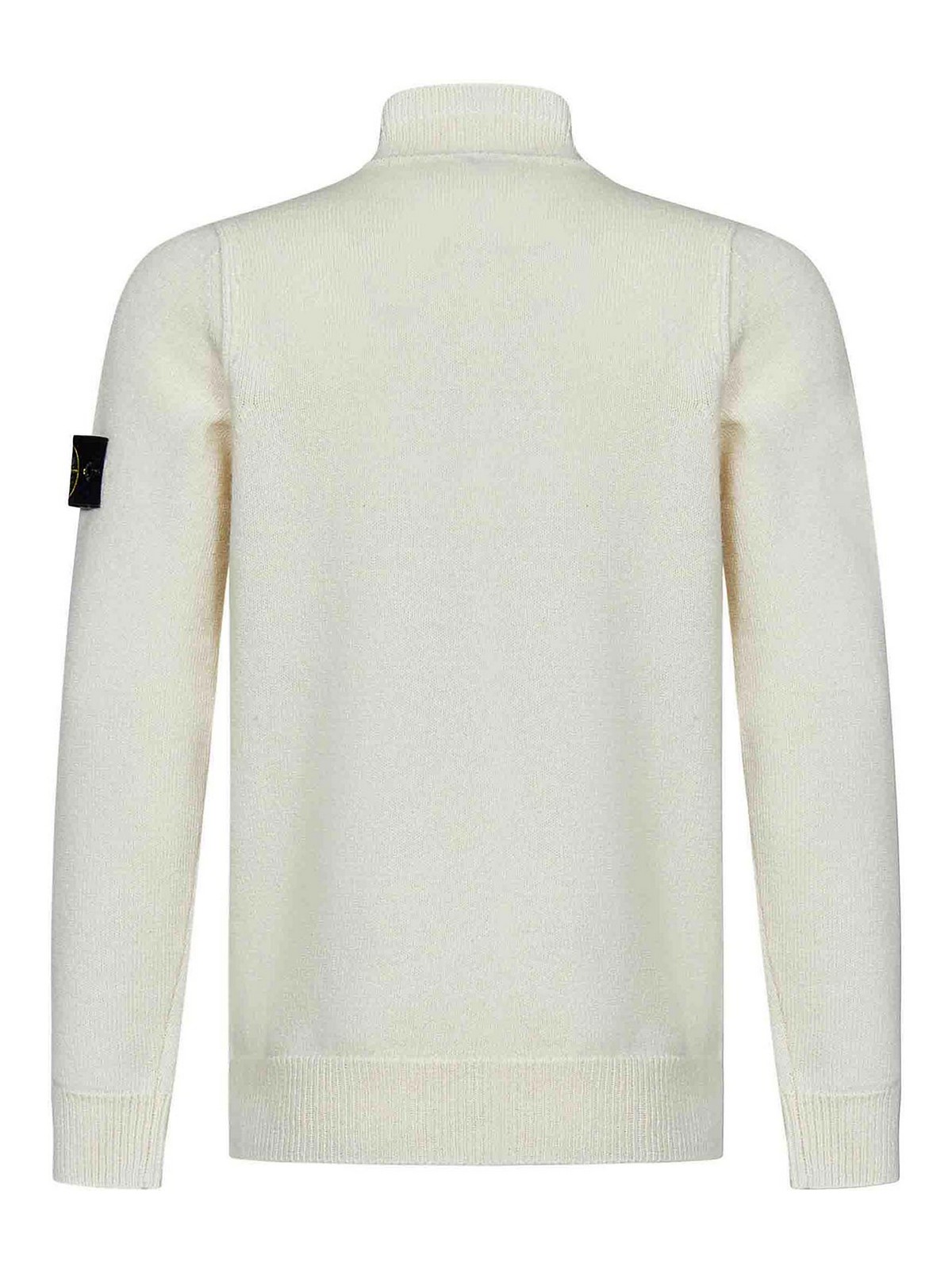 Shop Stone Island Pullover Girocollo In White