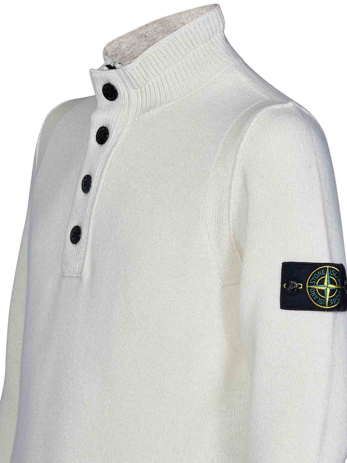 Shop Stone Island Pullover Girocollo In White