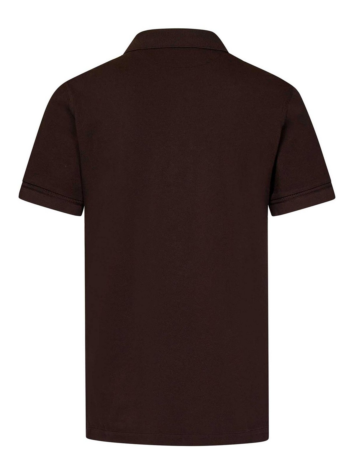 Shop Tom Ford Classic Brown Cotton Polo