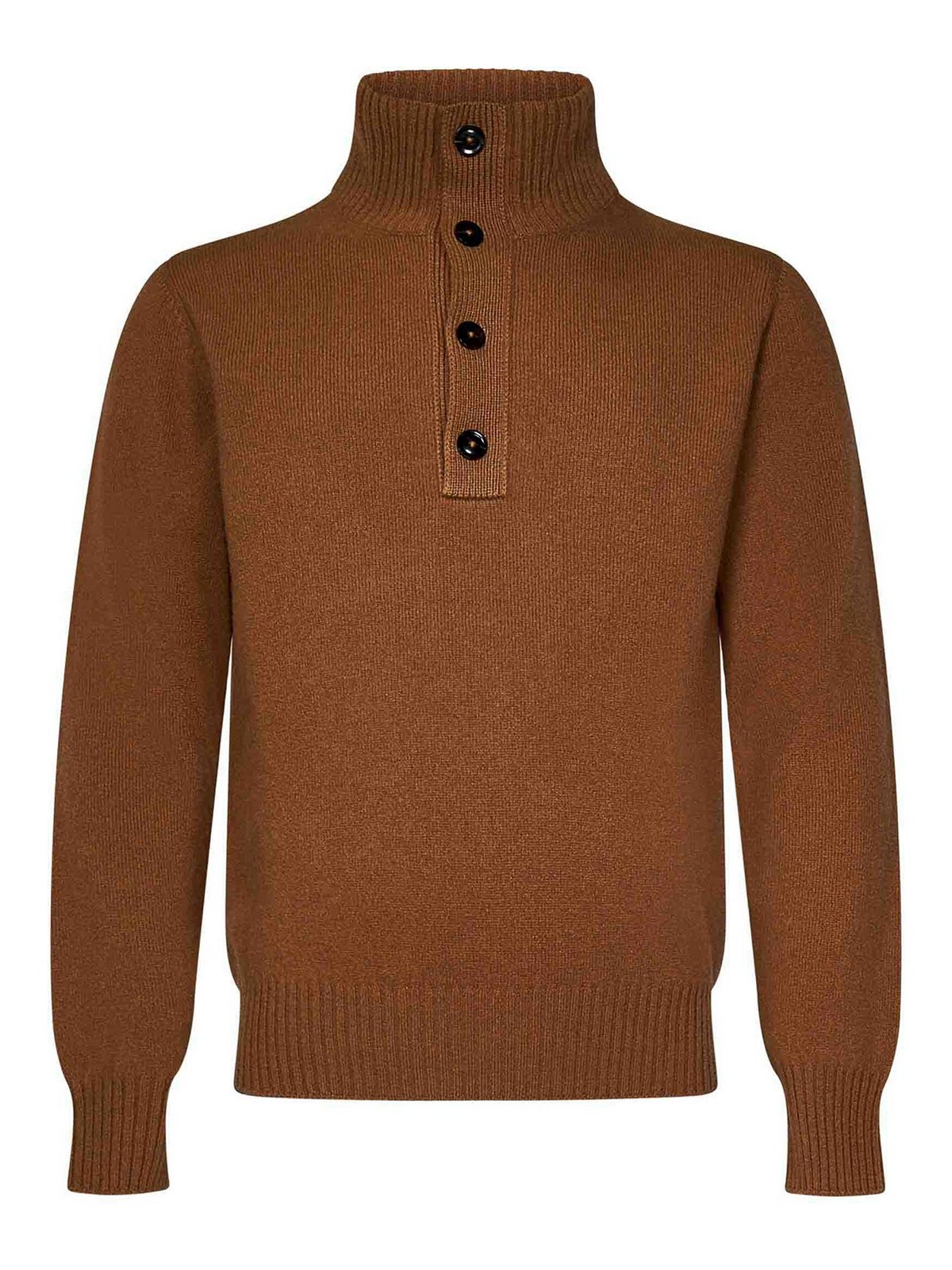 Shop Tom Ford Tobacco-colored Wool And Cashmere Turtleneck In Brown