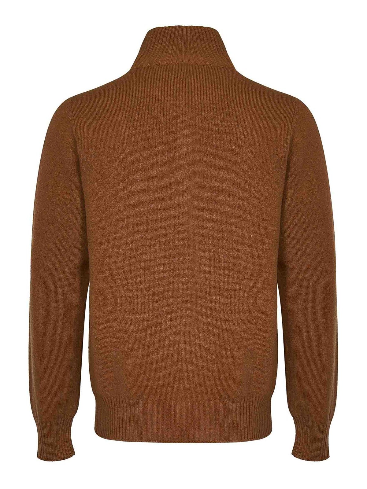 Shop Tom Ford Tobacco-colored Wool And Cashmere Turtleneck In Brown