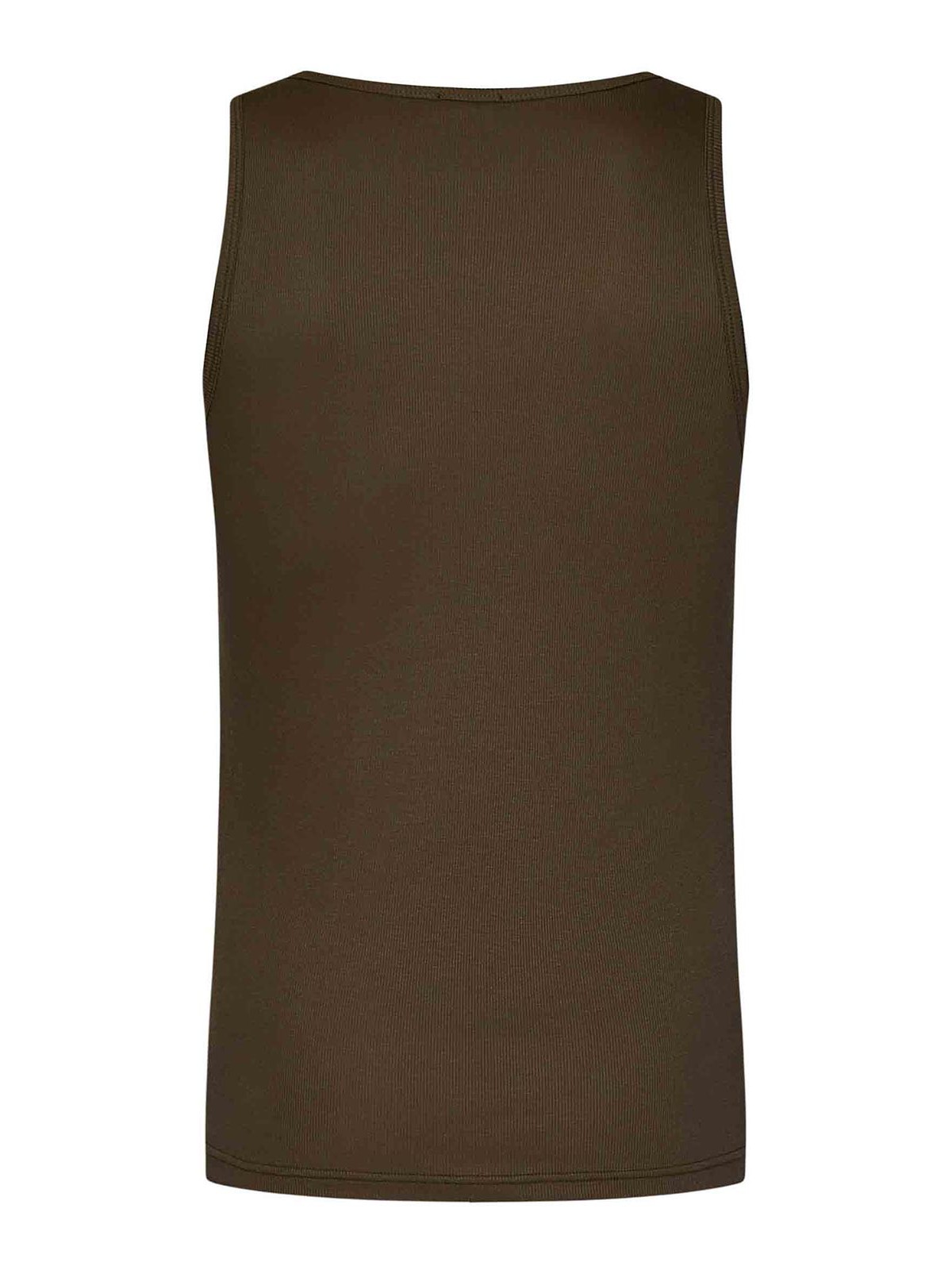 Shop Zegna Mud-colored Ribbed Cotton And Modal Tank Top In Brown