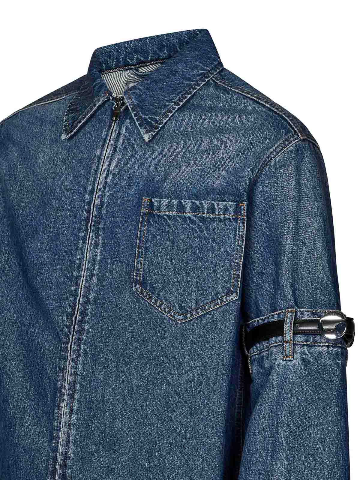 Shop Coperni Blue Cotton Denim Jacket