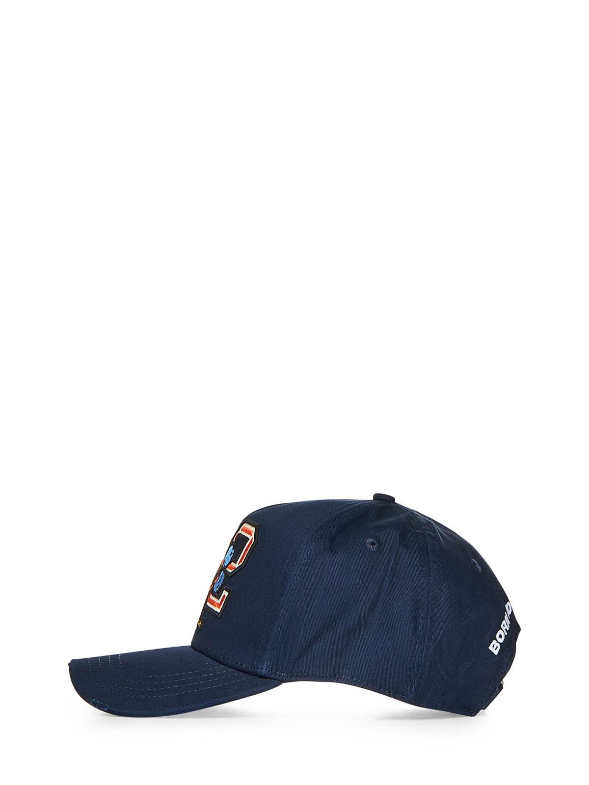 Shop Dsquared2 Blue Cotton Gabardine Baseball Cap