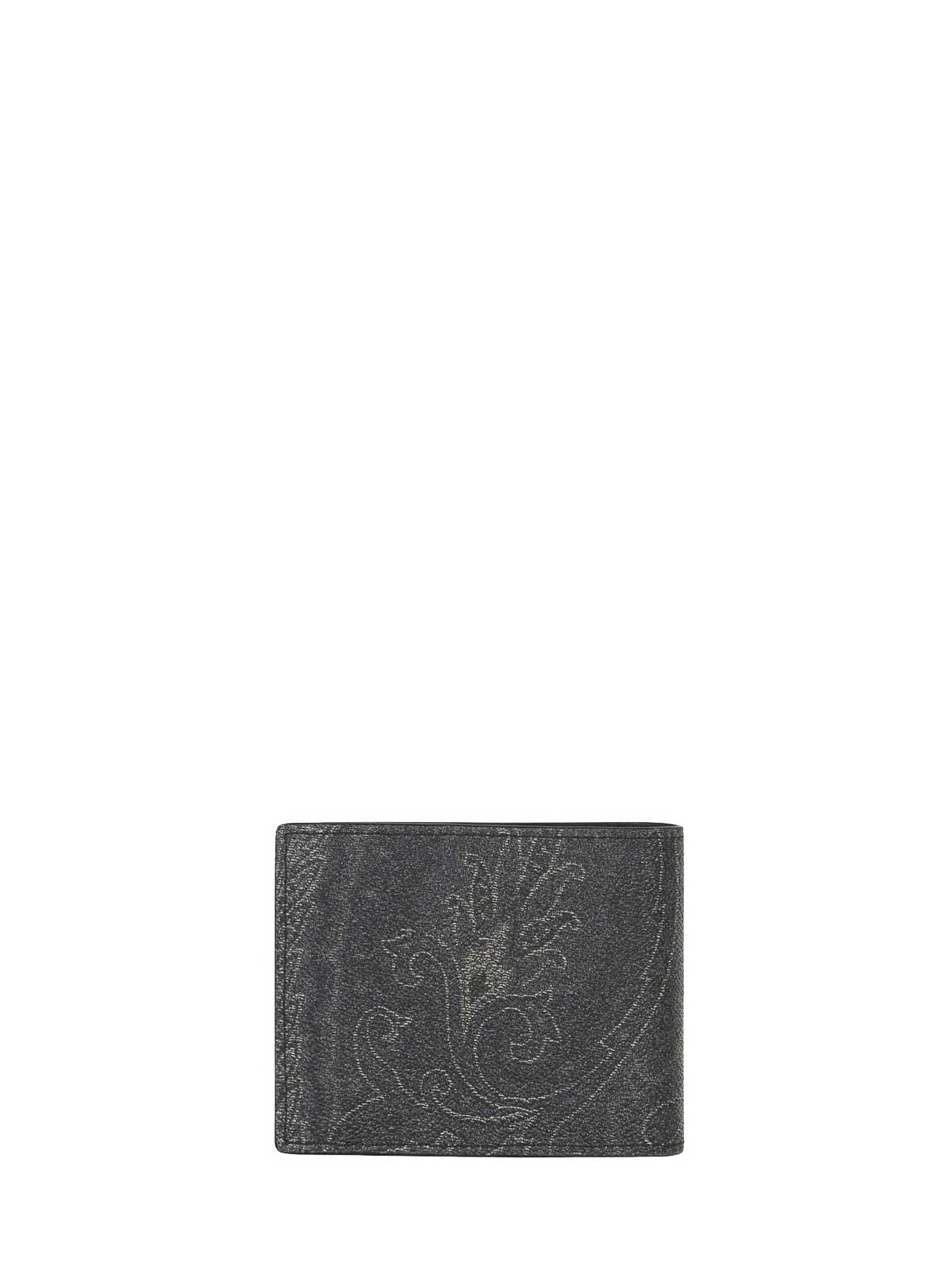 Shop Etro Paisley Small Wallet In Black