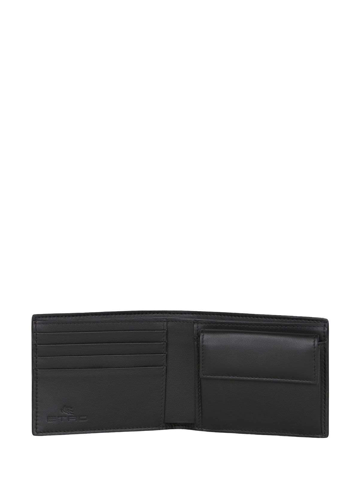 Shop Etro Paisley Small Wallet In Black