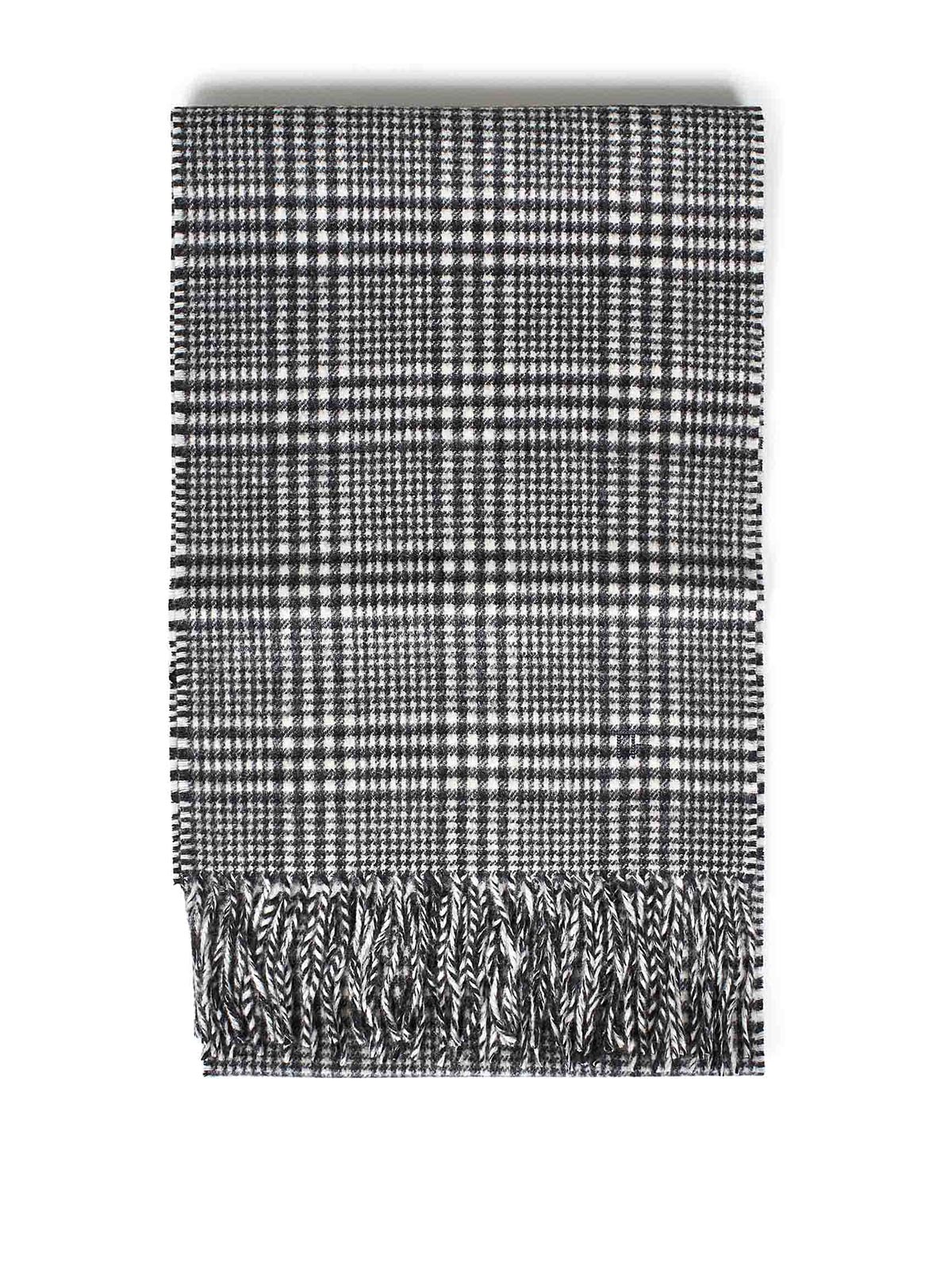 Shop Tom Ford Logo Scarf In Grey