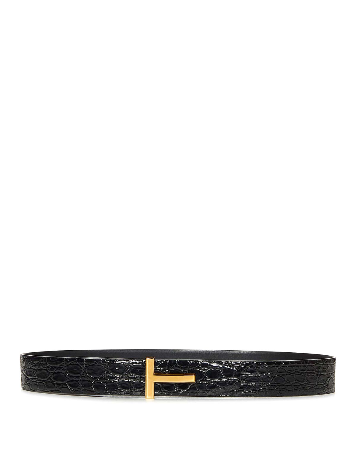 Shop Tom Ford Leather Belt In Black