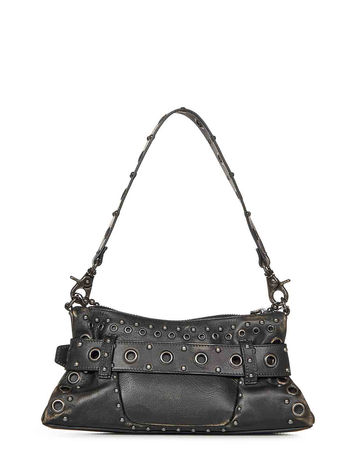 Shop Dsquared2 Vintage Leather Bag In Black