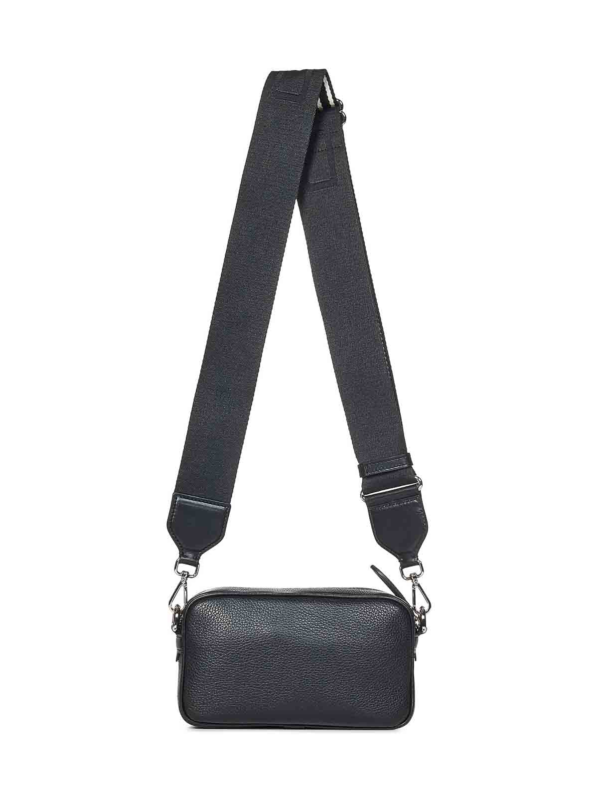 Shop Etro Black Leather Shoulder Bag