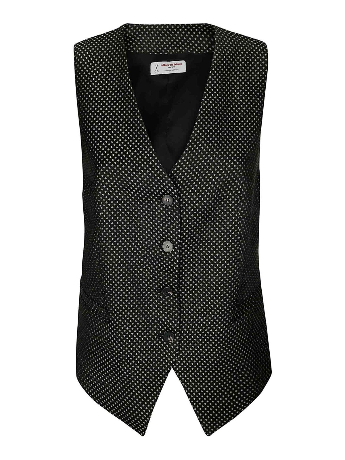 Shop Alberto Biani Viscose Waistcoat Tie In Black