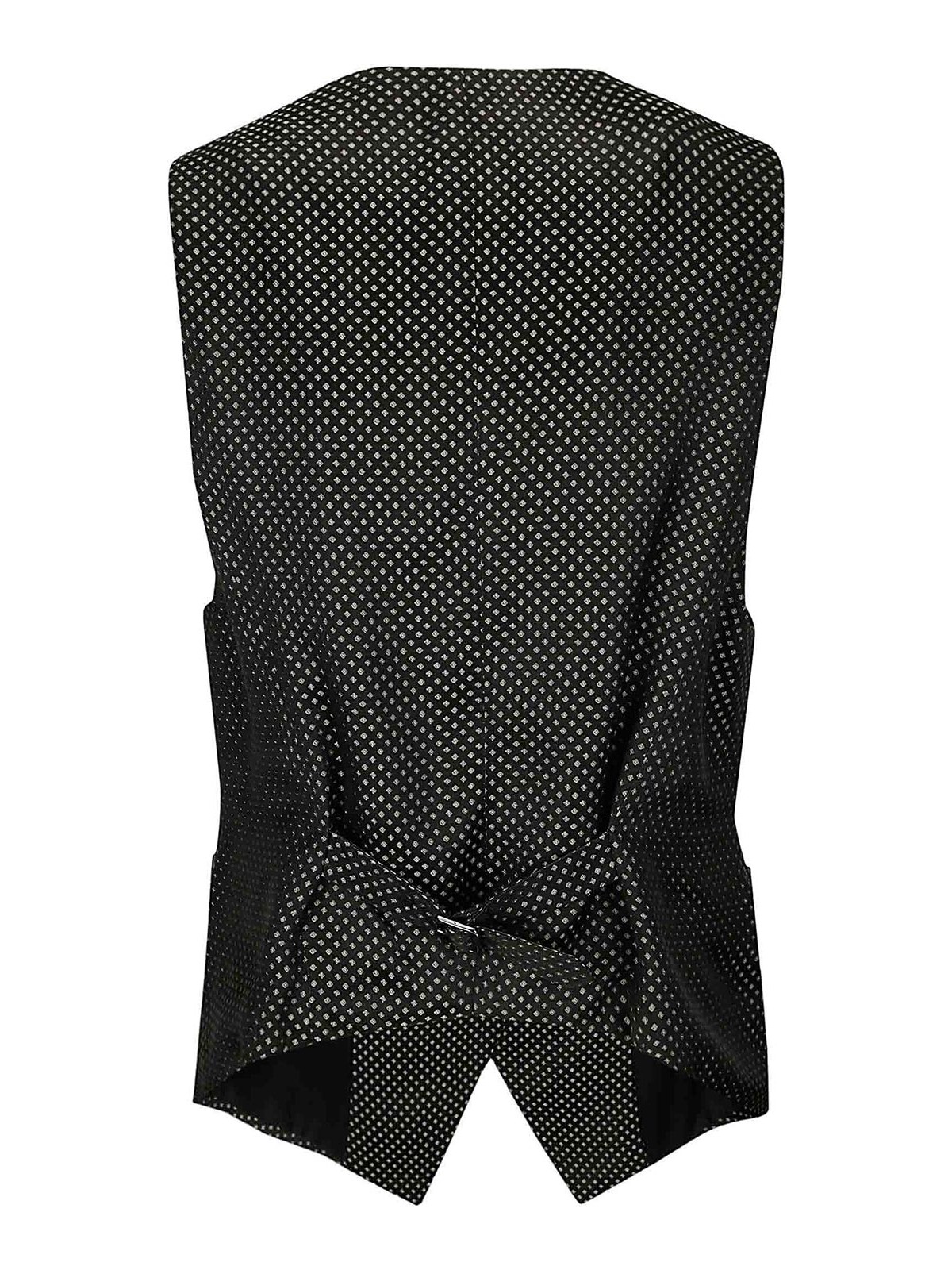 Shop Alberto Biani Viscose Waistcoat Tie In Black