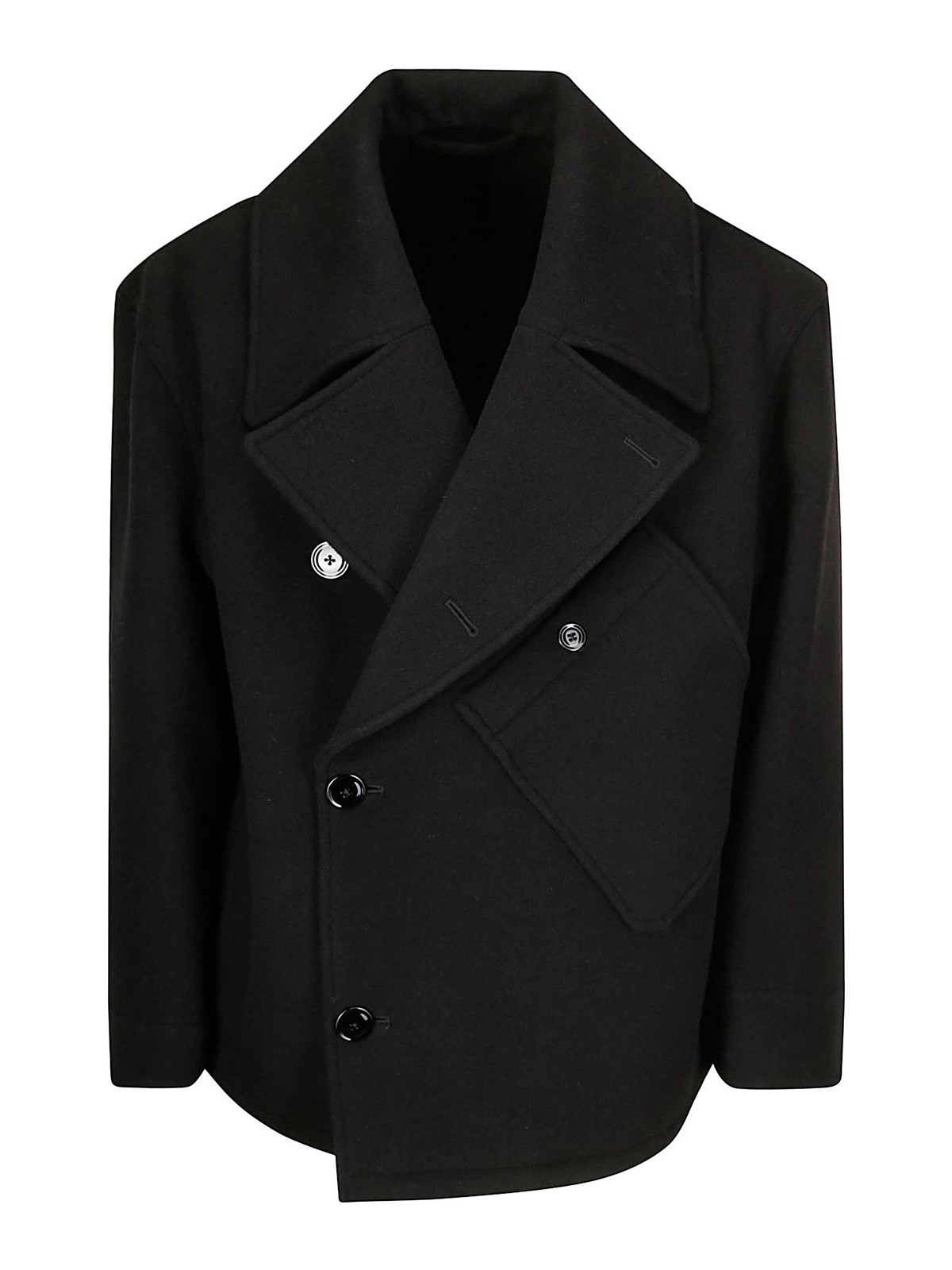 Shop Lemaire Dispatch Peacoat In Black