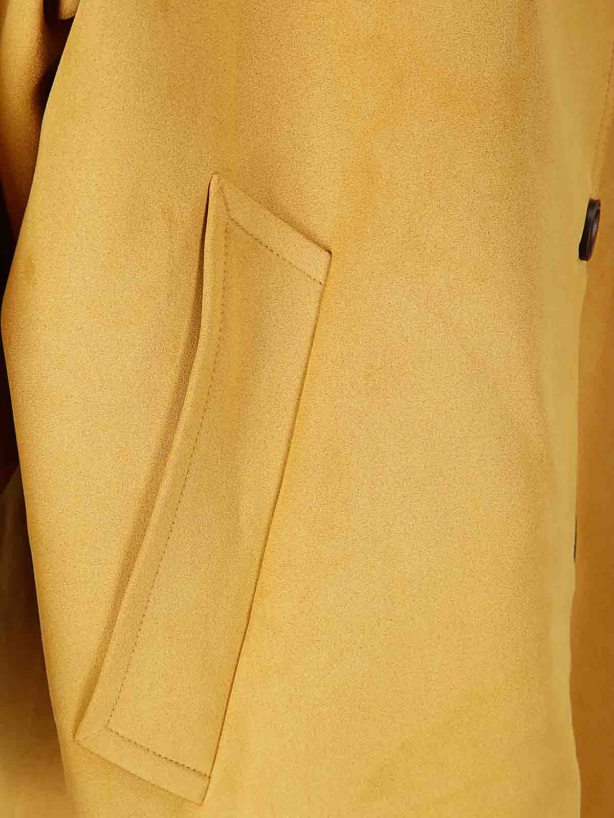 Shop Low Classic Suede Half Coat In Camel