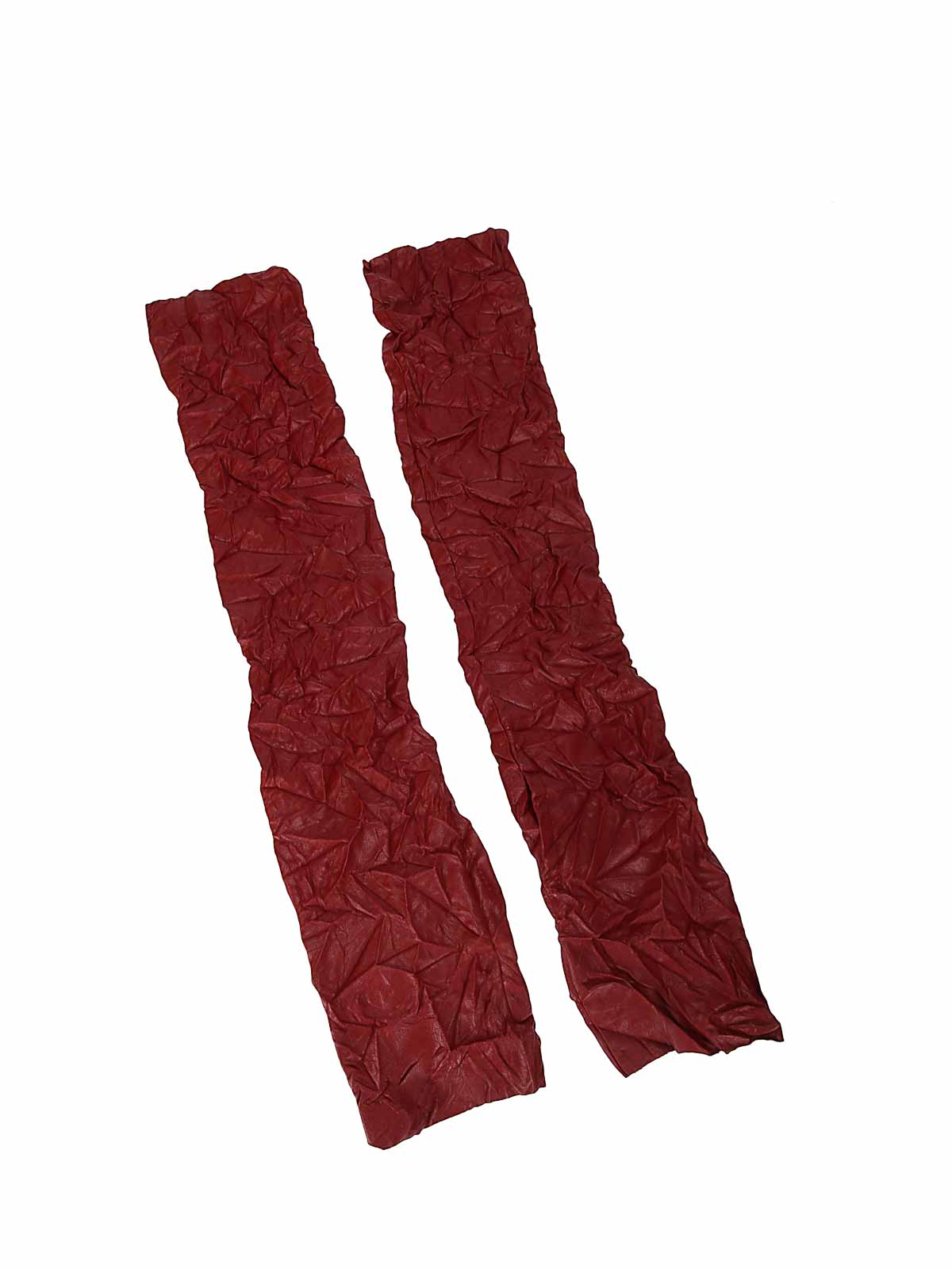 Shop Maria Calderara Long Gloves In Red