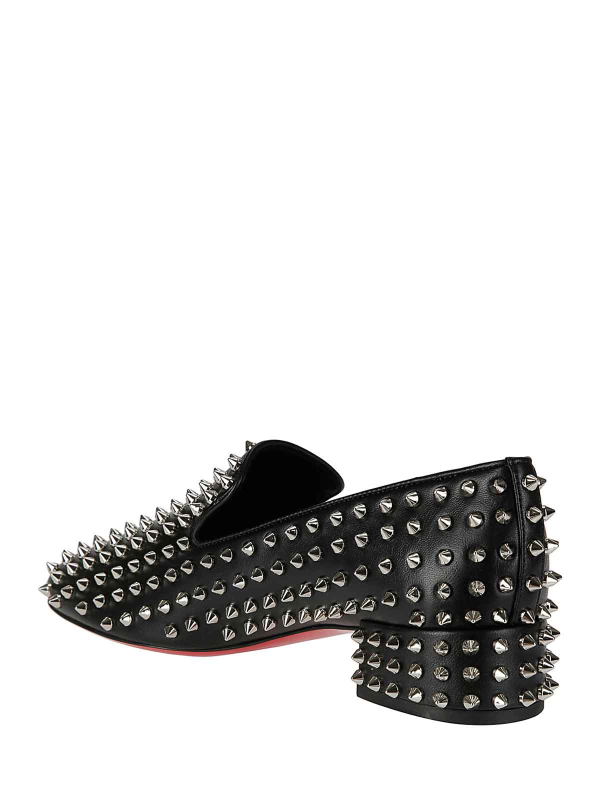 Shop Christian Louboutin Spikeasy Flat In Black