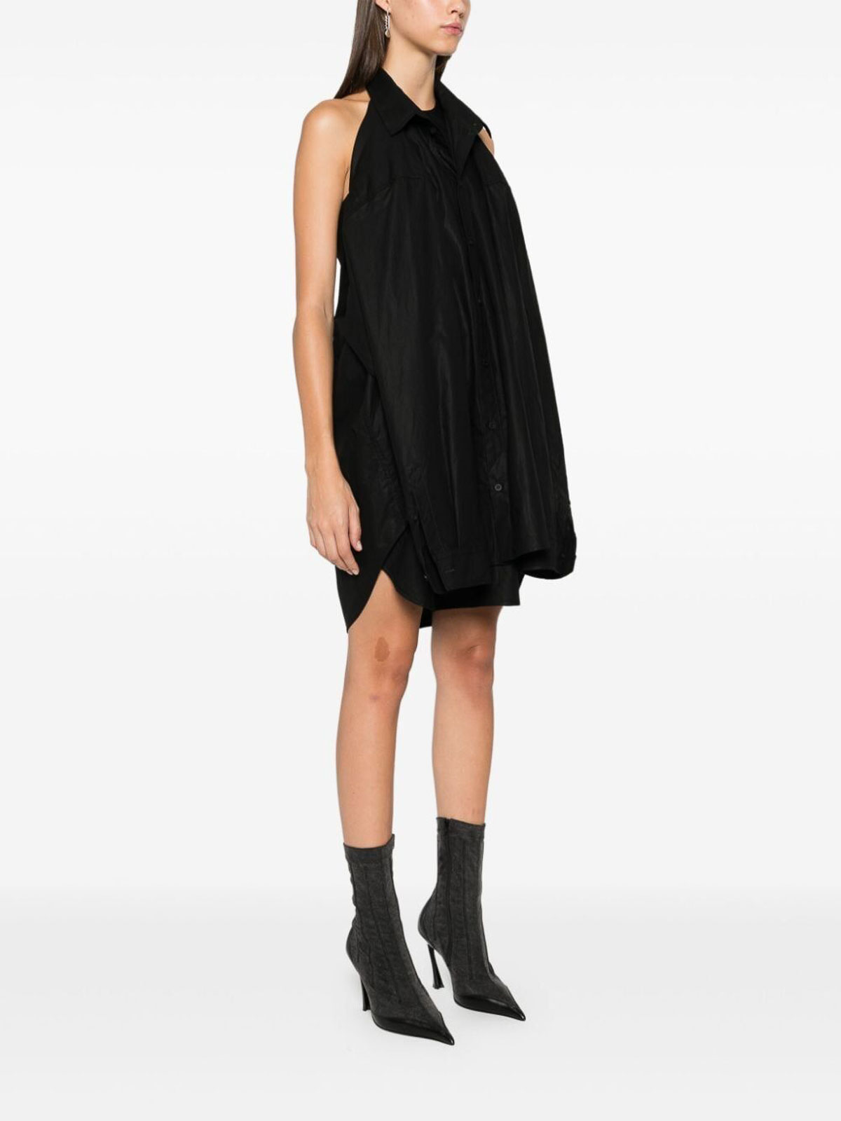 Shop Balenciaga Suspended Dress In Black