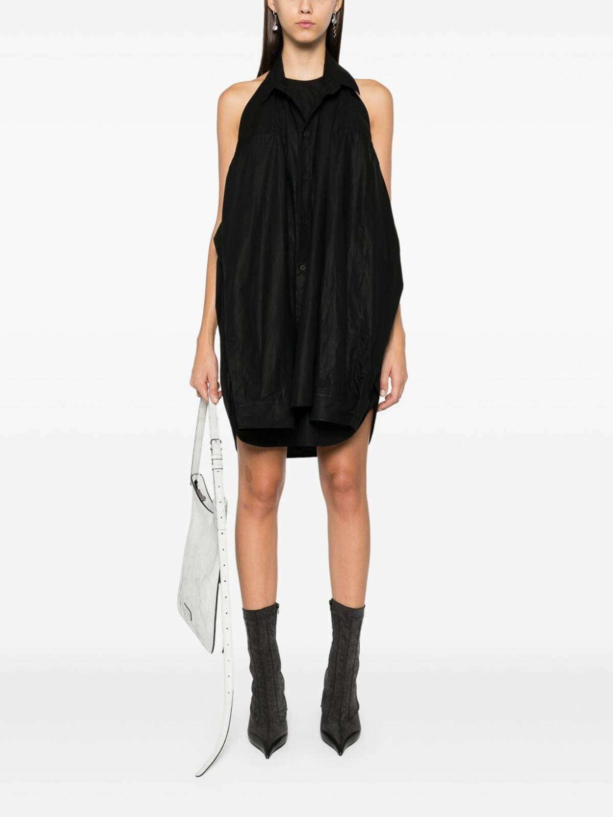 Shop Balenciaga Suspended Dress In Black