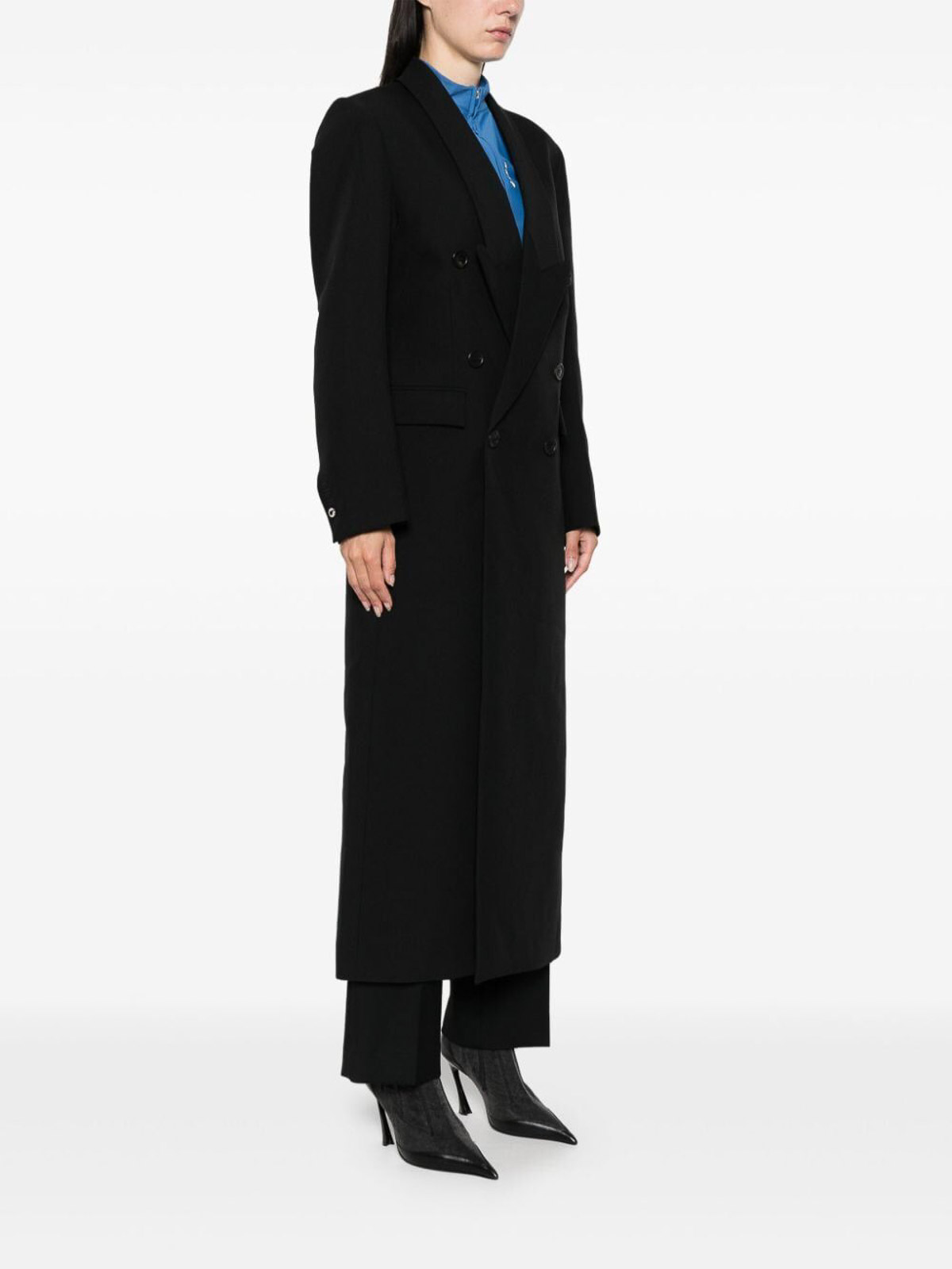 Shop Coperni Long Coat In Black