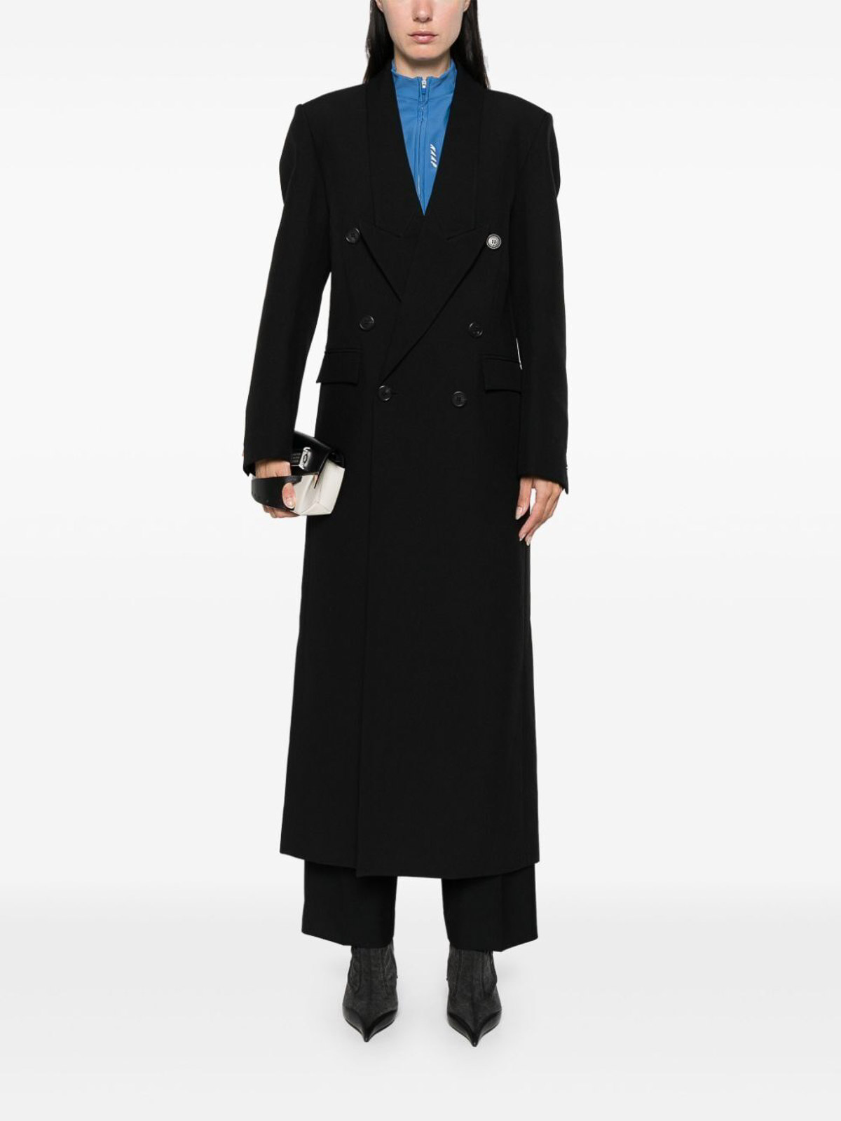 Shop Coperni Long Coat In Black