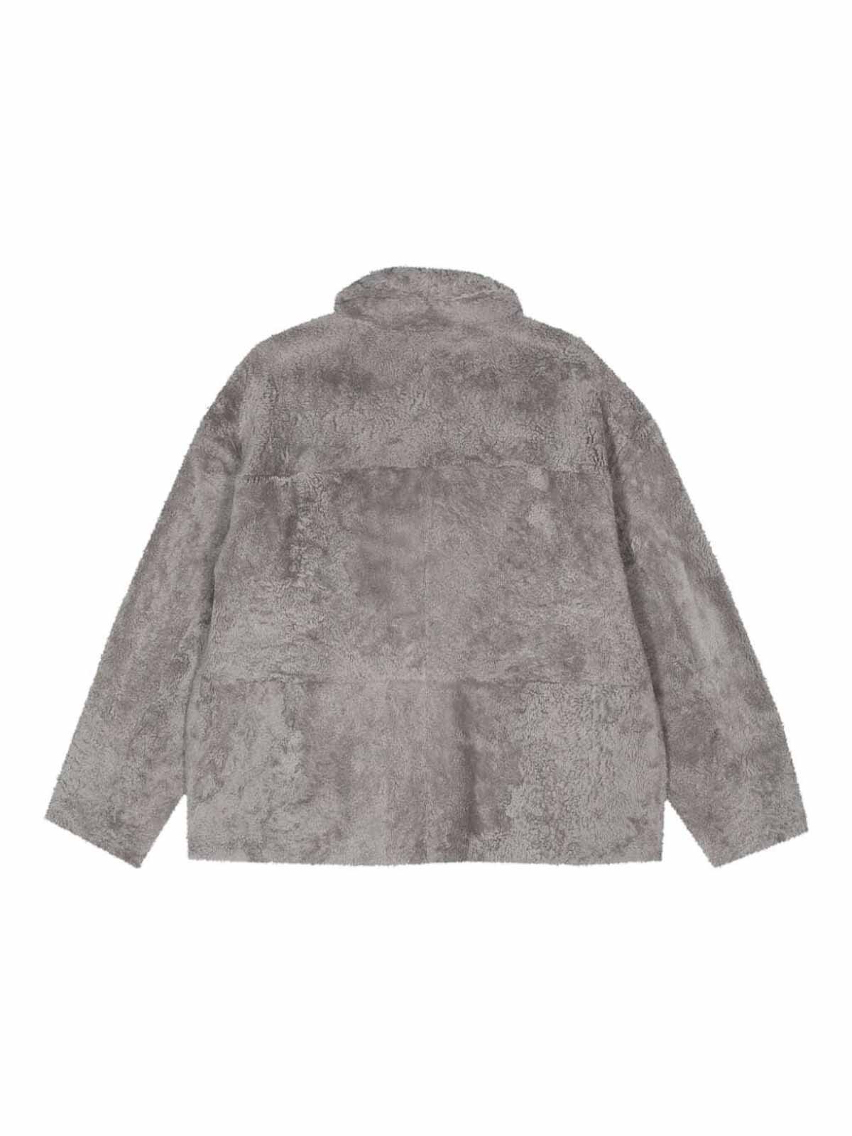 Shop Desa 1972 Shearling Jacket In Grey