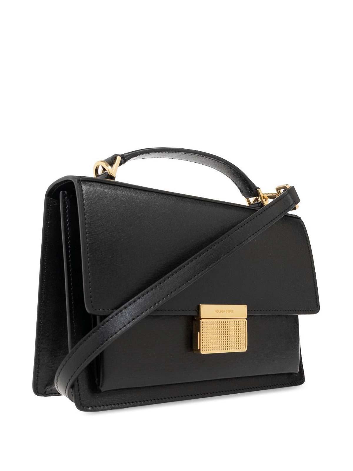 Shop Golden Goose Venezia Bag Palmellato In Black