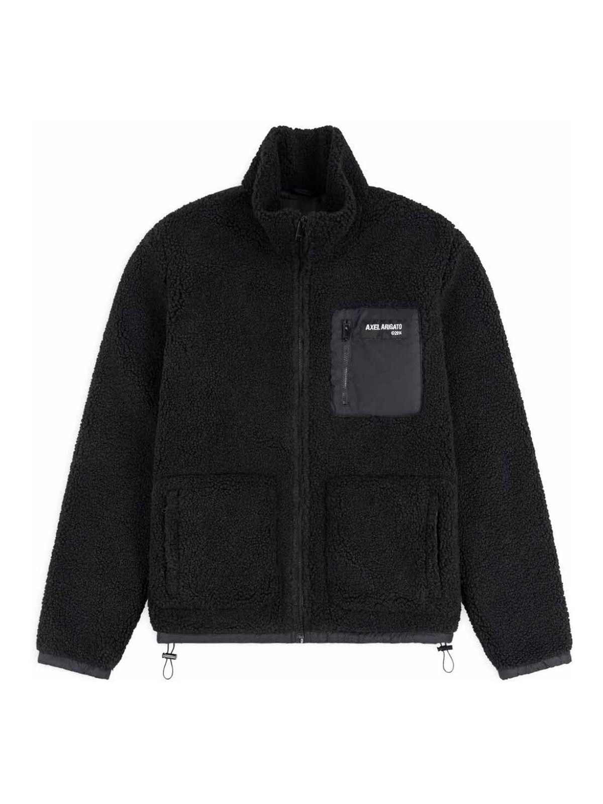 Shop Axel Arigato Billie Fleece Jacket Zip In Black