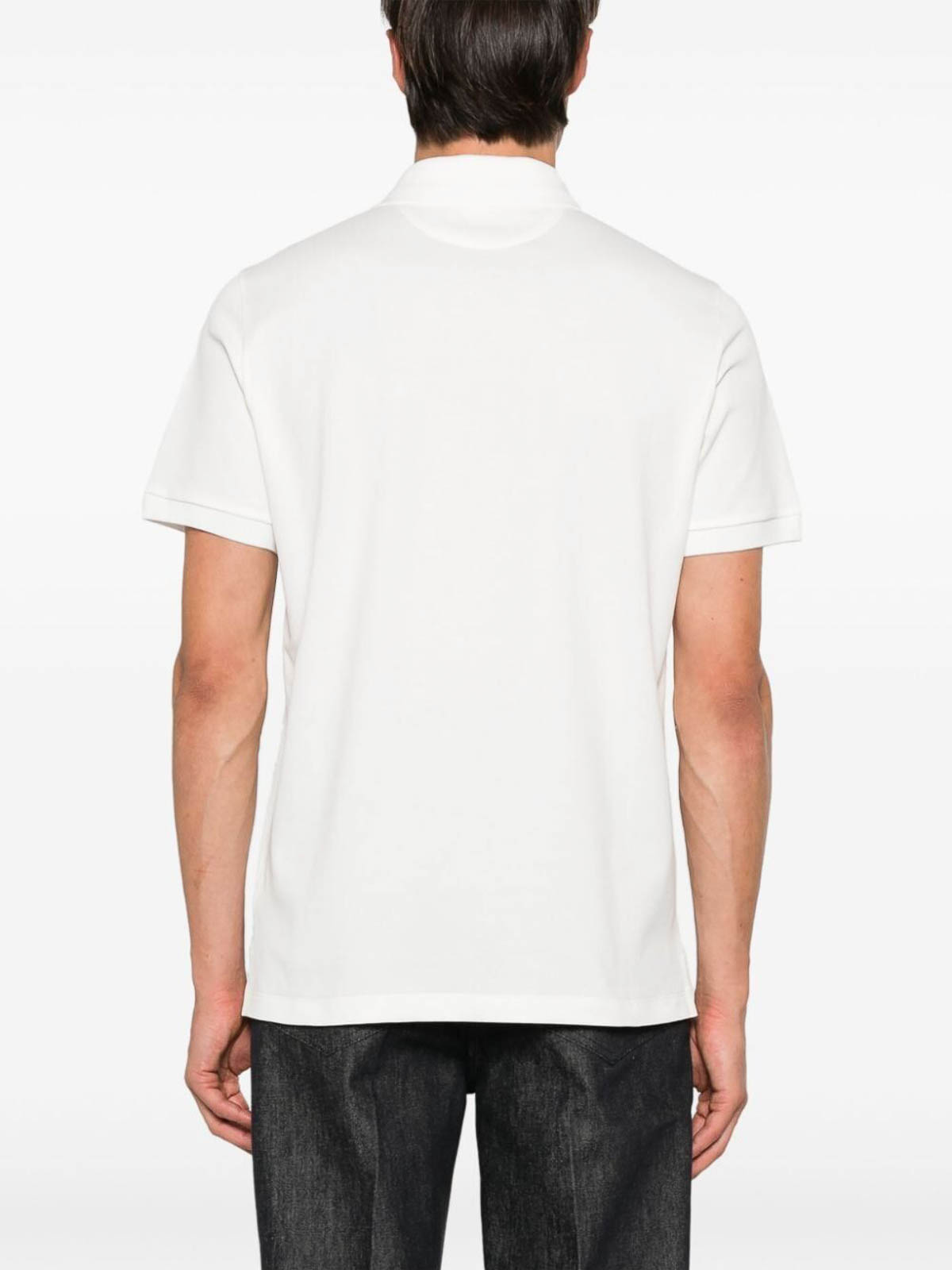 Shop Fendi Polo Ff Embossed Piquet In White