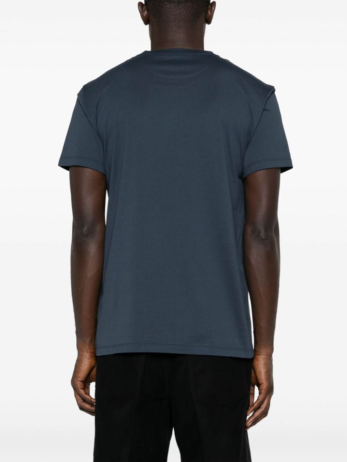 Shop Fendi T-shirt Ljff Labyrinth Embr In Dark Blue