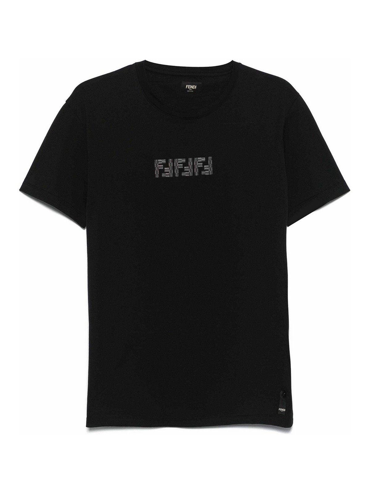 Fendi Ff-labyrinth T-shirt In Black