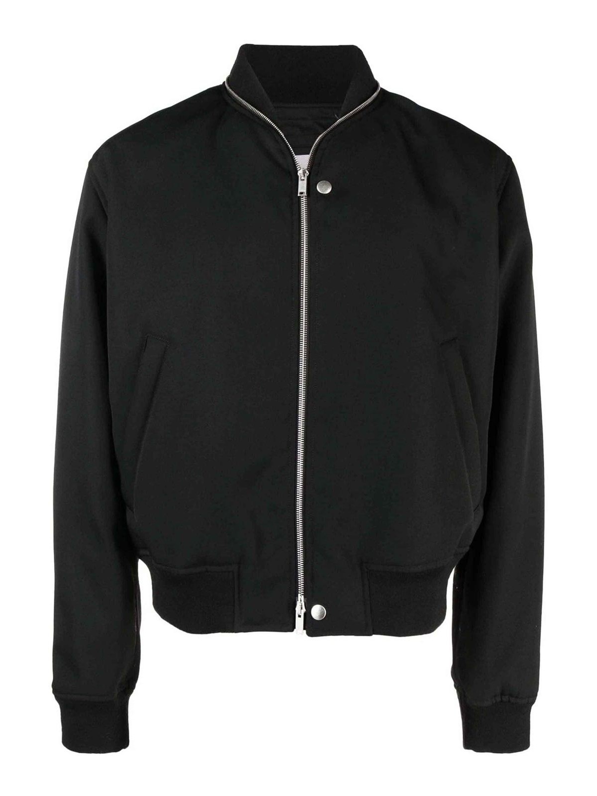 Jil Sander Zip Bomber Jacket In Black