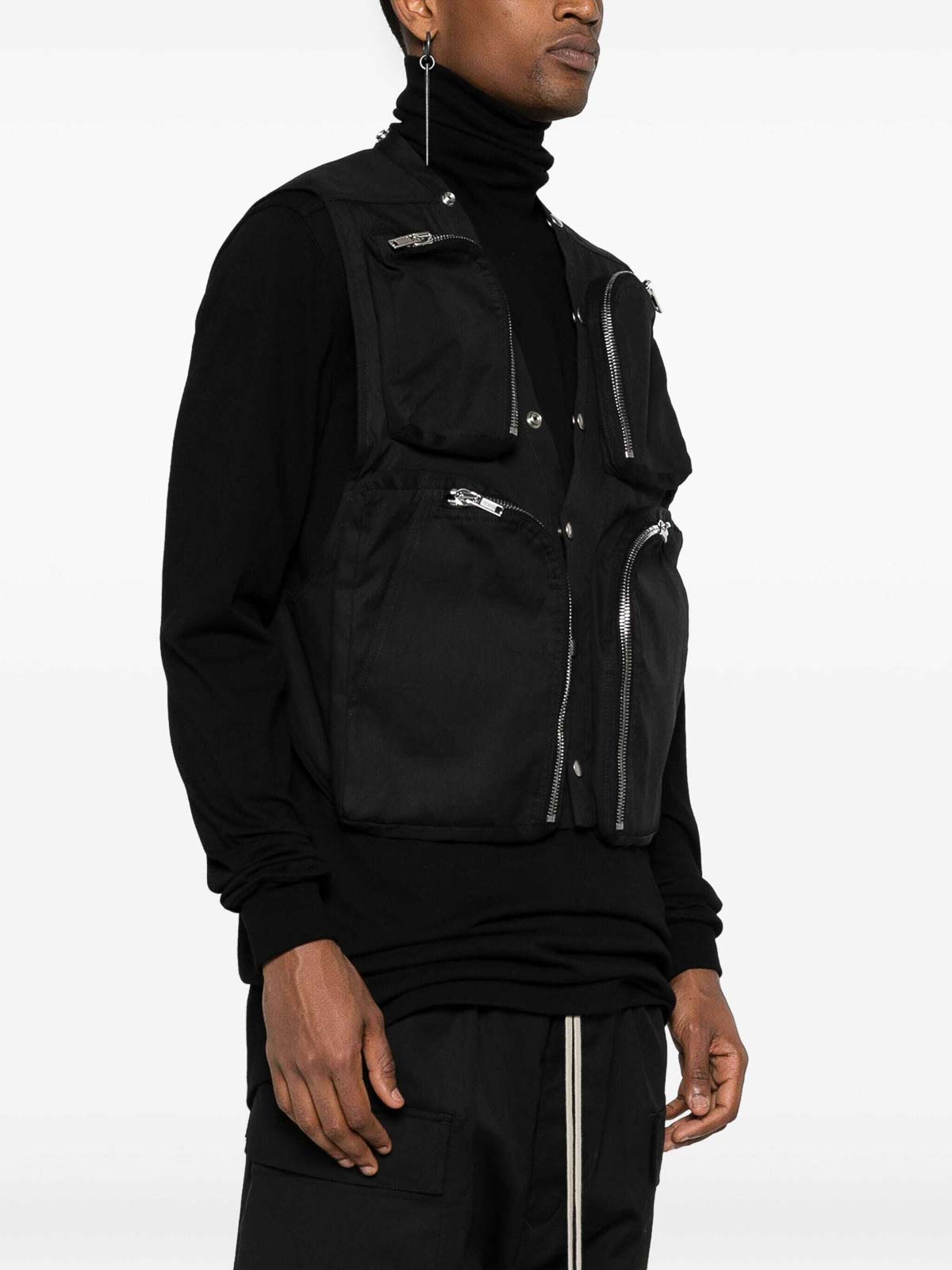 Shop Rick Owens Cargo Vest In Black