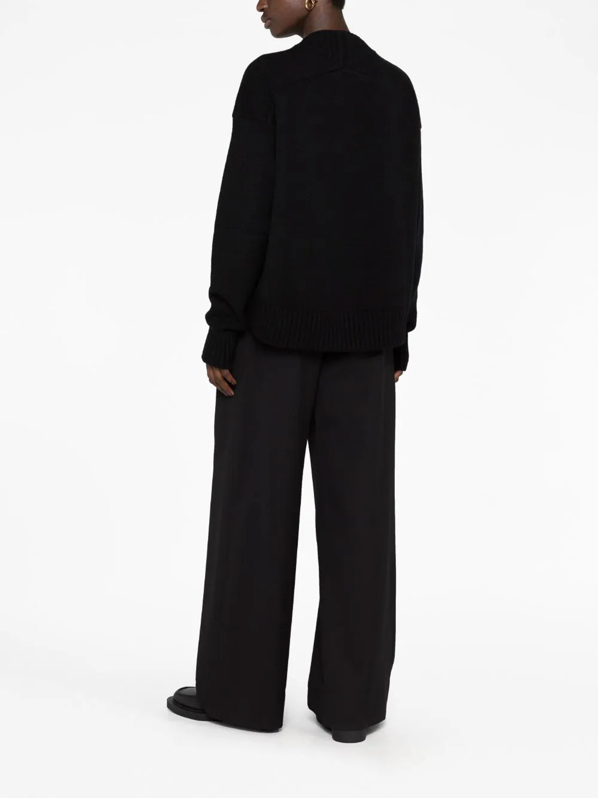 Shop Jil Sander Chunky Pullover In Black