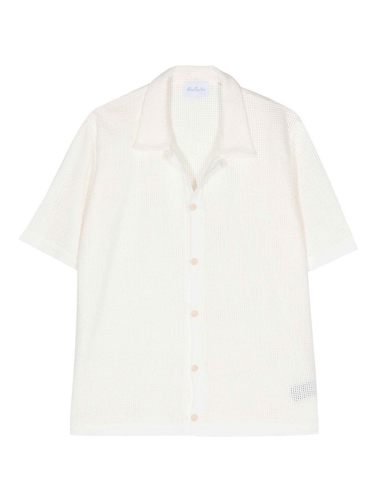 Blue Sky Inn Waffle Knit Shirt In White