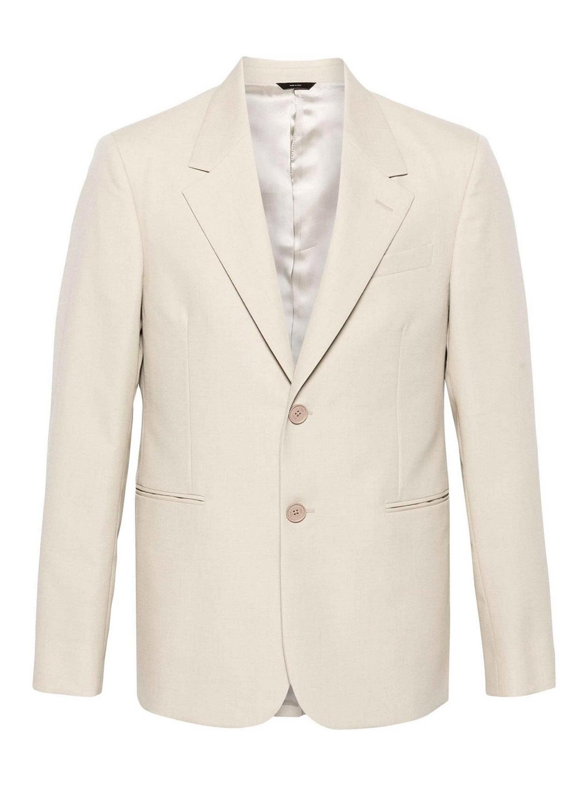 Fendi Single-breasted Blazer In Neutral