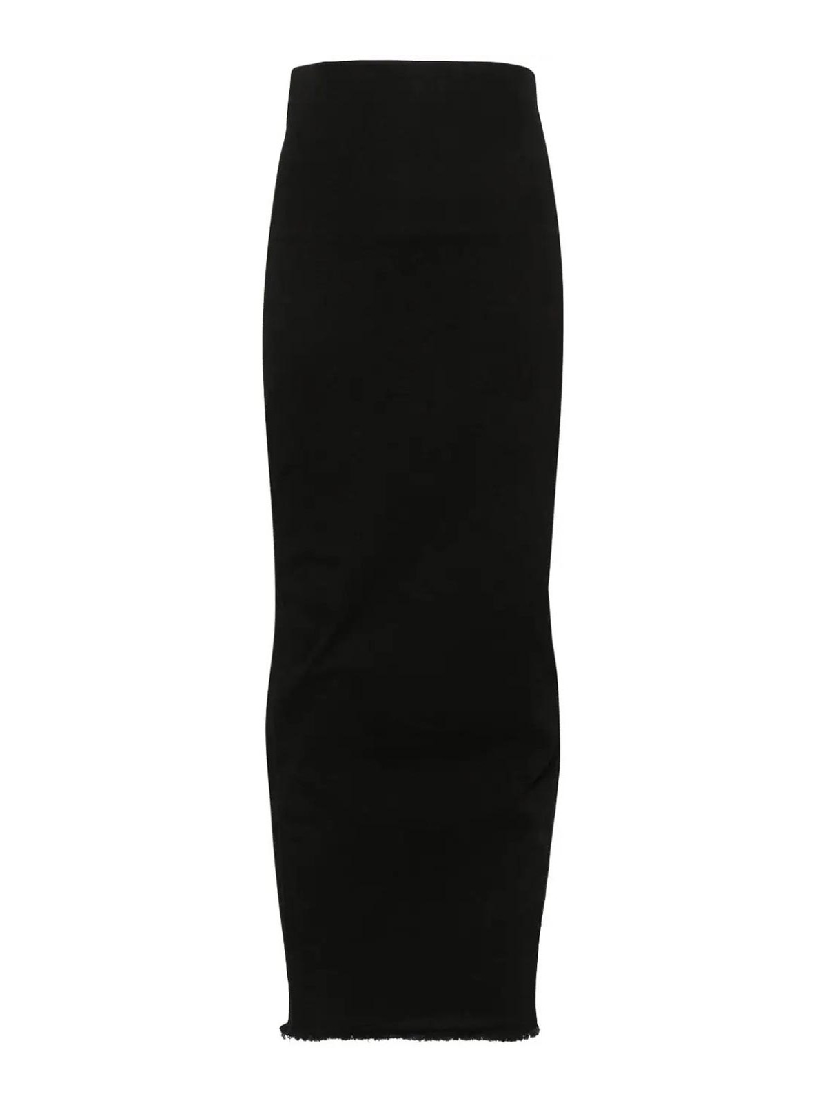 Rick Owens Maxi Skirt In Black