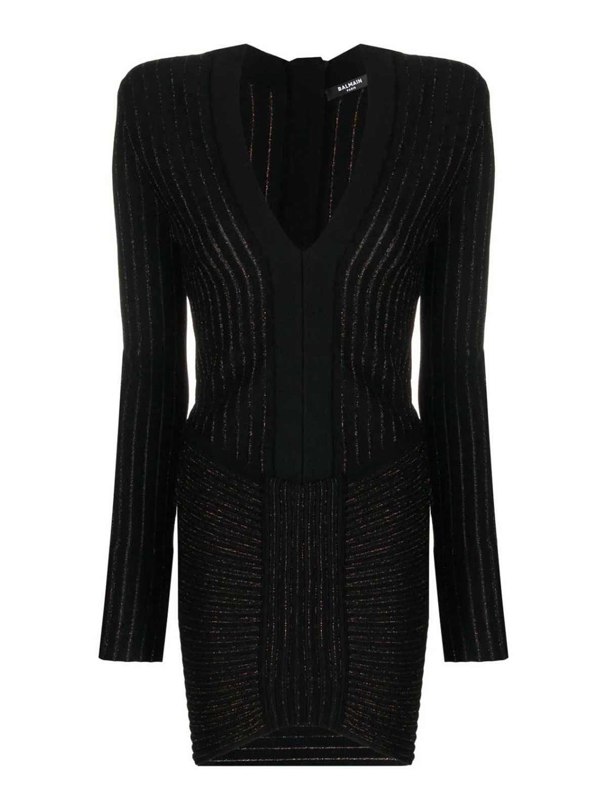 Balmain Mini Dress In Black