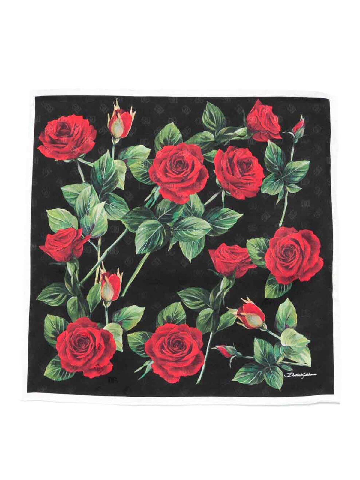 Dolce & Gabbana Silk Foulard In Black