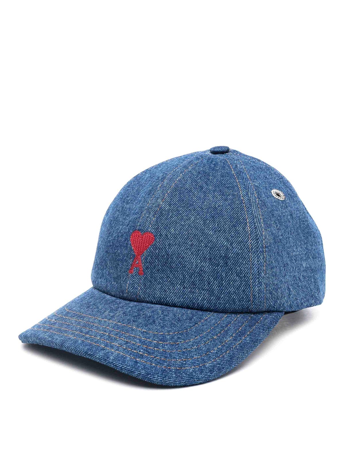 Shop Ami Alexandre Mattiussi Ami De Coeur Cap In Blue